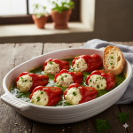 Pimientos del Piquillo rellenos de Bacalao (Saludables)