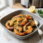 Langostinos al ajillo en air fryer