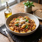 Ñoquis de patata con salsa boloñesa