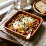 Pisto con Huevos Escalfados