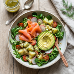 Ensalada nórdica de salmón y patata