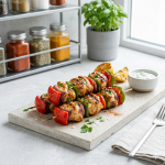 Brochetas de Pollo al Limón y Pimientos