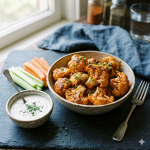 Alitas de Coliflor con salsa Búfalo Saludable