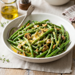 Judías verdes a la «carbonara»