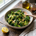 Brócoli salteado al ajillo con limón