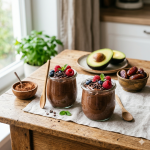 Mousse de chocolate y aguacate