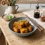 Tofu crujiente a la naranja