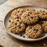 Galletas de avena integral con manzana asada