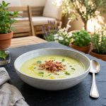 Crema de melón con virutas de jamón ibérico