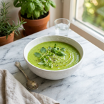 Crema de calabacin y menta
